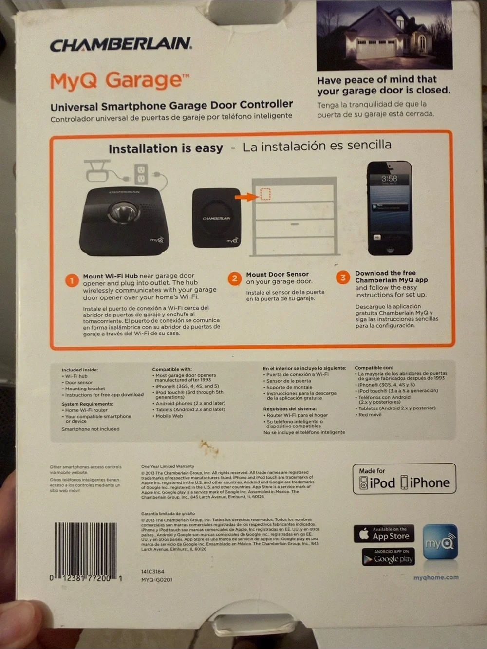 Chamberlain MyQ Garage Universal Smartphone Garage Door Controller - Black